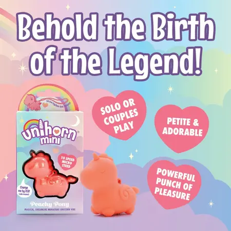 Unihorn Mini Peachy Pony kompaktni lični masažer sa više brzina, roze