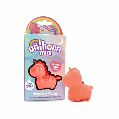 Unihorn Mini Peachy Pony kompaktni lični masažer sa više brzina, roze
