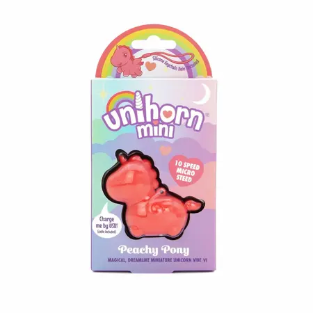 Unihorn Mini Peachy Pony kompaktni lični masažer sa više brzina, roze