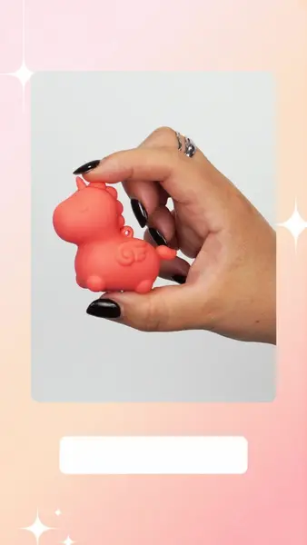 Unihorn Mini Peachy Pony kompaktni lični masažer sa više brzina, roze