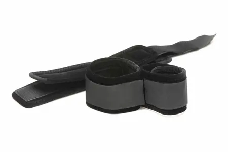 XR Brands Bound lisice za zglobove ruku i nogu crne podesive od mekog pliša