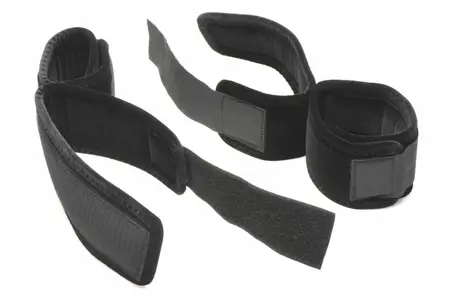 XR Brands Bound lisice za zglobove ruku i nogu crne podesive od mekog pliša