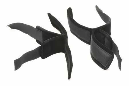 XR Brands Bound lisice za zglobove ruku i nogu crne podesive od mekog pliša