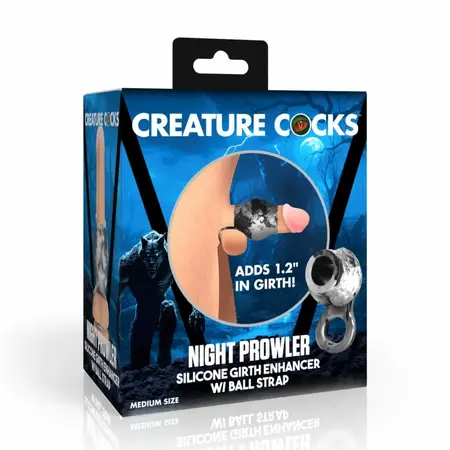 XR Brands Night Prowler silikonski prsten za podršku mošnica sivi