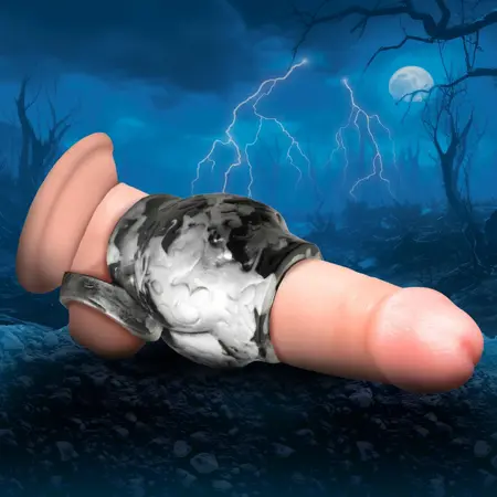 XR Brands Night Prowler silikonski prsten za podršku mošnica sivi