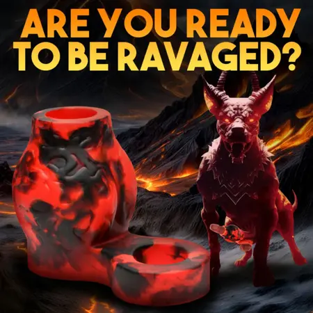 XR Brands Hell Hound silikonski rastezač mošnica crveni 68.6mm