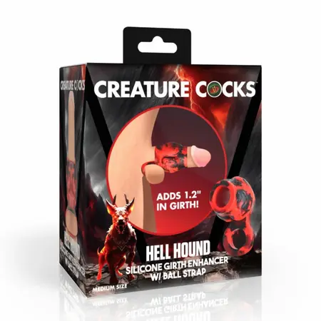 XR Brands Hell Hound silikonski rastezač mošnica crveni 68.6mm