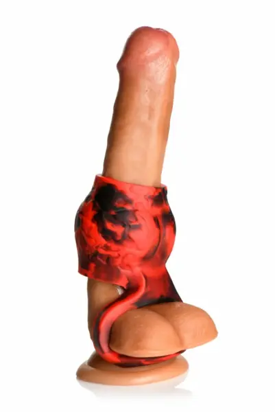 XR Brands Hell Hound silikonski rastezač mošnica crveni 68.6mm