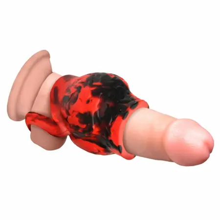 XR Brands Hell Hound silikonski rastezač mošnica crveni 68.6mm