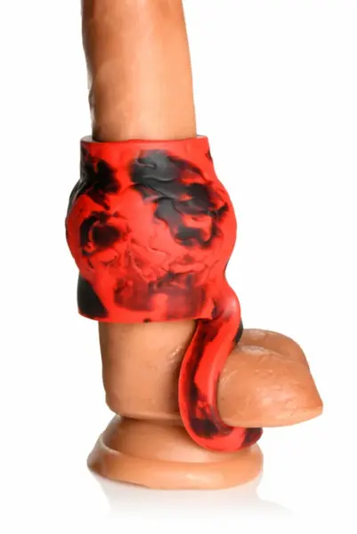 XR Brands Hell Hound silikonski rastezač mošnica crveni 68.6mm
