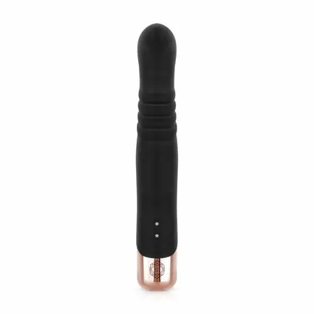 Rosy Gold Rabbit vibrator sa funkcijom potiskivanja crni 13cm USB punjivi