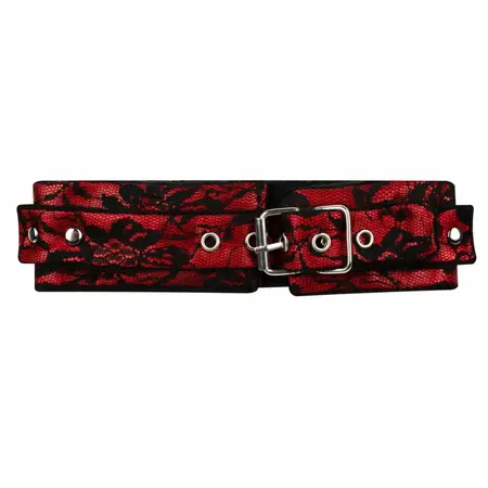Bedroom Fantasies 8-delni bondage set od čipke i imitacije kože crveni