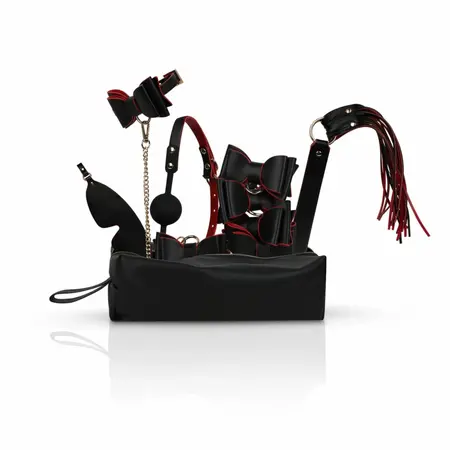 Bedroom Fantasies Crimson & Ebony luksuzni set za vezivanje od 8 delova