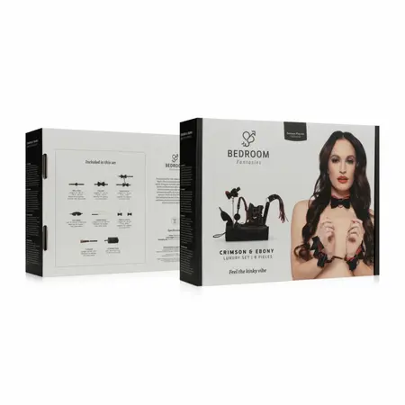 Bedroom Fantasies Crimson & Ebony luksuzni set za vezivanje od 8 delova
