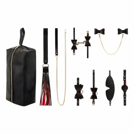 Bedroom Fantasies Crimson & Ebony luksuzni set za vezivanje od 8 delova