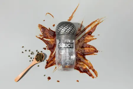 Sauce Black Pepper napredni masturbator za mašine, CyberSkin TPE, od 20 do 28 mm