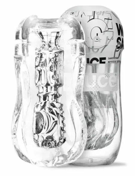 Sauce Cup Intimate Machine White - Dual-Sided, CyberSkin TPE, 28-33mm