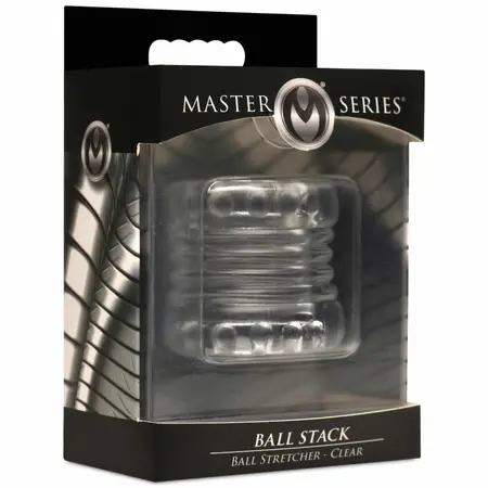 XR Brands Ball Stack podesivi providni intimni prsten od TPE materijala