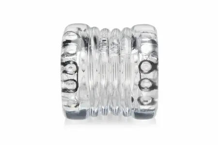 XR Brands Ball Stack podesivi providni intimni prsten od TPE materijala