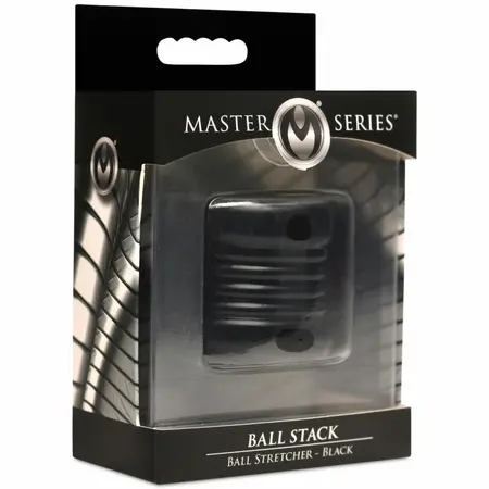 XR Brands Ball Stack anatomski rastezač mošnica od fleksibilnog crnog TPE materijala