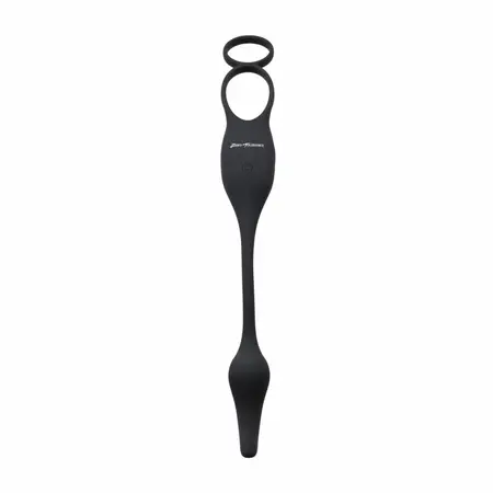Evolved Novelties Plug & Tug crni silikonski sistem za dvostruku stimulaciju