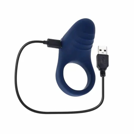 Playboy Pleasure Point Blue Vibrating Silicone Intimate Ring