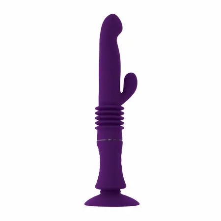 Playboy Hoppy Ending intimna mašina sa potiskom od ljubičastog silikona 22 cm