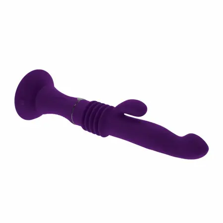 Playboy Hoppy Ending intimna mašina sa potiskom od ljubičastog silikona 22 cm