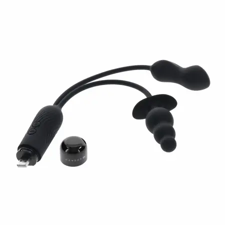 Evolved Novelties Double My Pleasure Black dualni motor intimni sistem