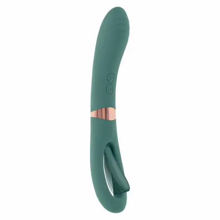 Evolved Novelties Chick Flick dvostrani silikonski vibrator zeleni