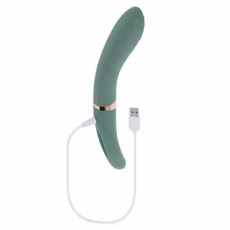 Evolved Novelties Chick Flick dvostrani silikonski vibrator zeleni
