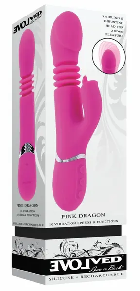 Evolved Novelties Pink Dragon Višenamenski Vibrirajući Intimni Uređaj Roze