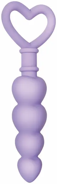 Evolved Novelties Sweet Treat silikonske kuglice u obliku srca, ljubičaste, 19 cm