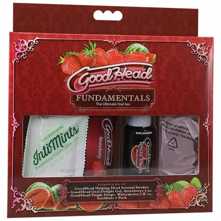 Doc Johnson GoodHead Fundamentals Set with Strawberry & Watermelon Flavors