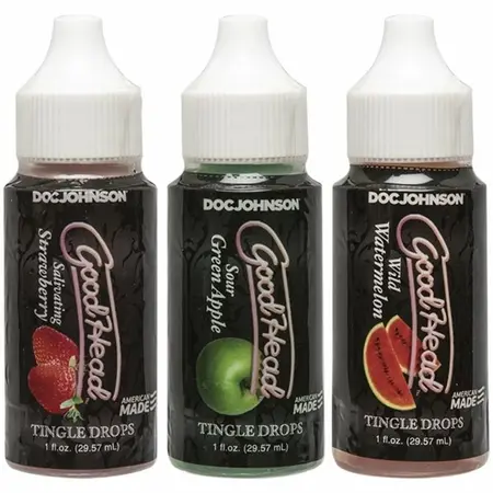 Doc Johnson GoodHead Tingle Drops Set Multi-Flavor Oral Care 3x30ml