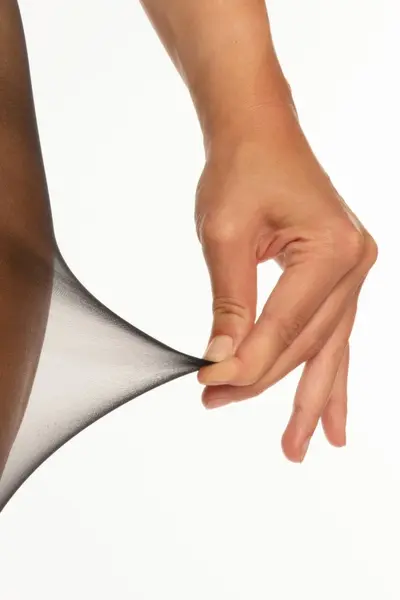 Glorious Anti-Ladder Open Gusset Tights Black by Glorious - Durable Comfort