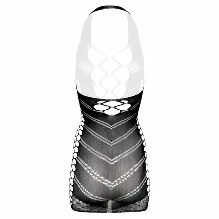Amethille Glitter Dress Black - Shimmering Lace-Up Mini by Dresscode