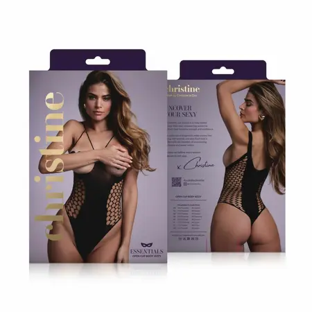 Obsessive Jezzy Body - Black, Elegant Patterned Lingerie