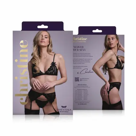 Be Wicked Axelle 3-Piece Lace Lingerie Set with Decorative Openings