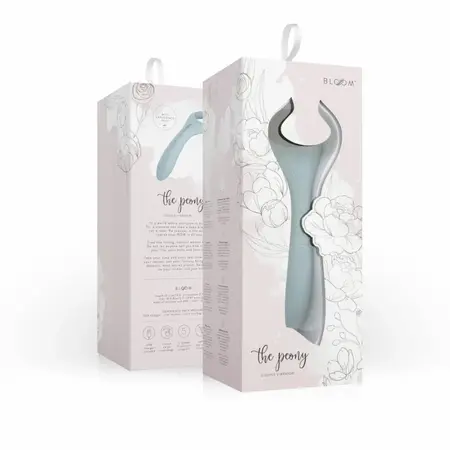 Bloom Peony dvostrani vibrator za parove zeleni vodootporni silikon