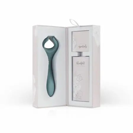 Bloom Peony dvostrani vibrator za parove zeleni vodootporni silikon