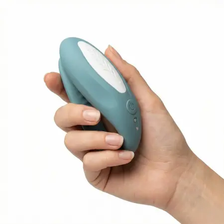 Bloom Jasmine C Shape vibrator zeleni, nežan silikon i senzorska kontrola prevlačenjem