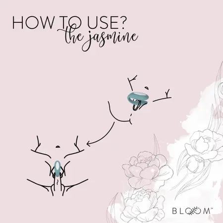 Bloom Jasmine C Shape vibrator zeleni, nežan silikon i senzorska kontrola prevlačenjem