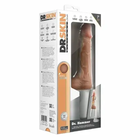 Blush Novelties Dr. Hammer Beige intimna mašina sa potiskom 17.7 cm