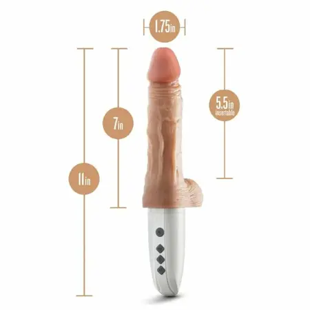 Blush Novelties Dr. Hammer Beige intimna mašina sa potiskom 17.7 cm