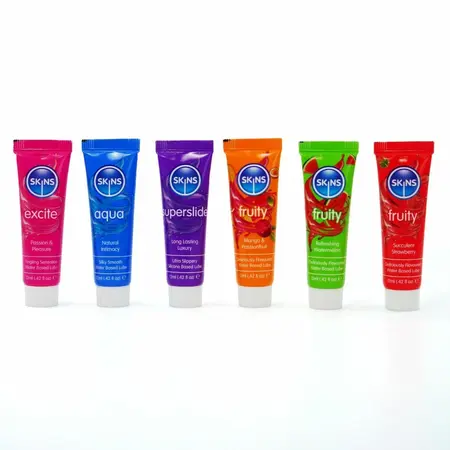 Skins Vital i Fruity set uzoraka lubrikanata 6x12ml, svilenkasti miks za maksimalno uživanje