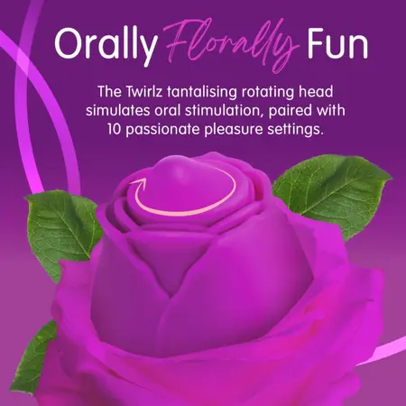 Skins Rose Buddies The Rose Twirlz kompaktni silikonski vibrator roze