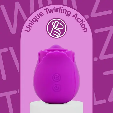Skins Rose Buddies The Rose Twirlz kompaktni silikonski vibrator roze
