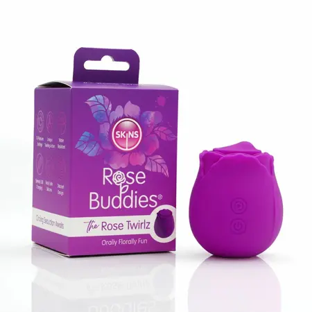 Skins Rose Buddies The Rose Twirlz kompaktni silikonski vibrator roze