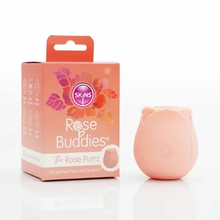 Skins Rose Buddies The Rose Purrz vibrator roze, 10 brzina, punjiv putem USB-a